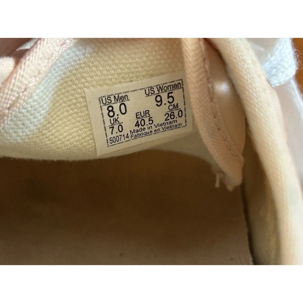 RARE Vans X Leila Hurst‎ Tiny Animal Low Top Sneakers Men 8 Women's 9.5 Peach